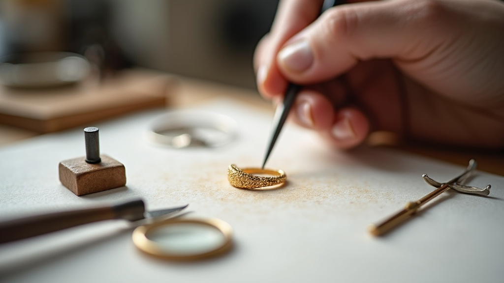 Atelier de bijoutier avec établi et outils de précision
