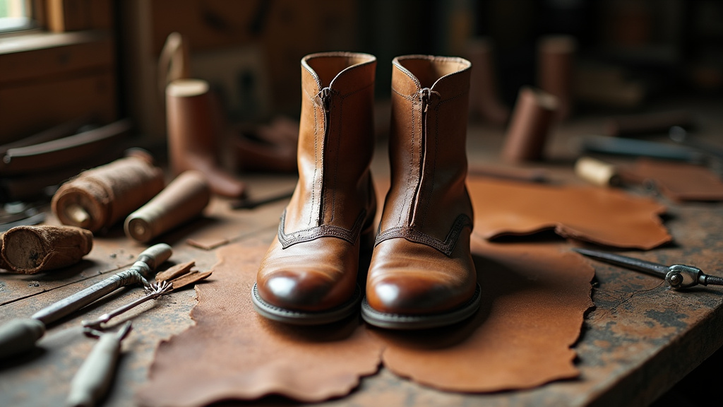 Atelier de cordonnier bien équipé avec des outils professionnels