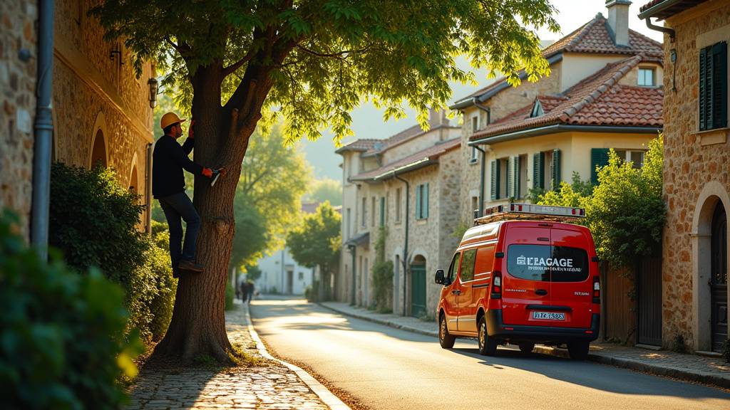 Élagueur professionnel au travail sur un arbre à Meymac