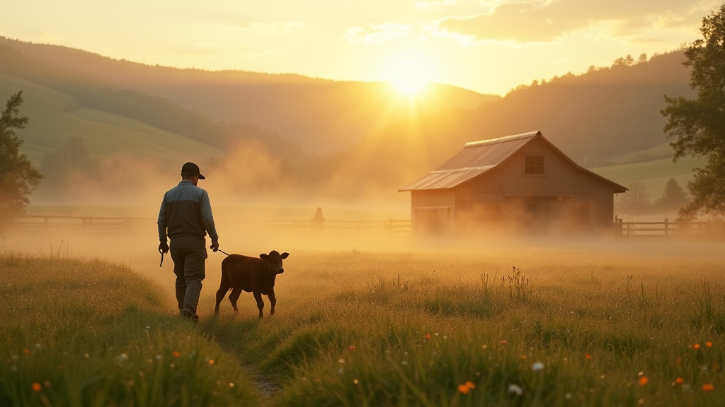 Différents types d'élevage : bovins, équins, volailles