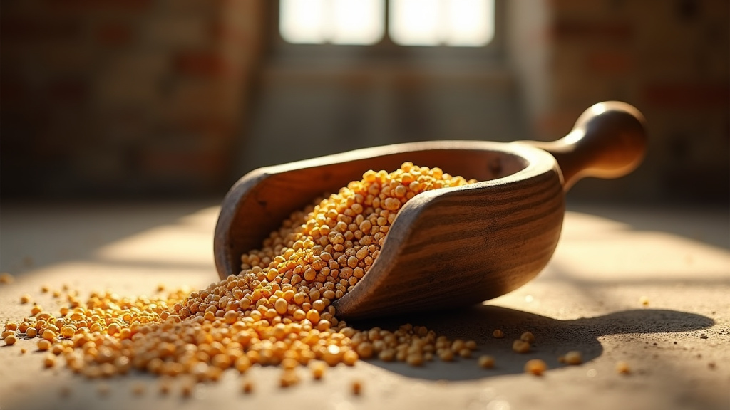 Meunier professionnel ajustant les paramètres d'une meule à grains dans un moulin moderne