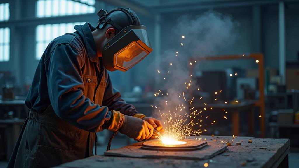 Mouleur inspectant un plan technique avant la préparation du moule