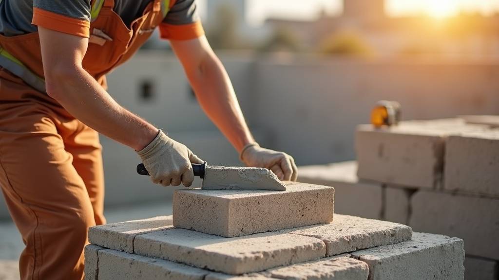 Chantier terminé avec des murs bien construits et une finition soignée