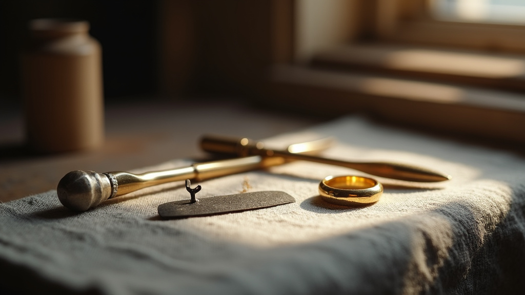 Orfèvre exposant ses créations lors d'un salon artisanal