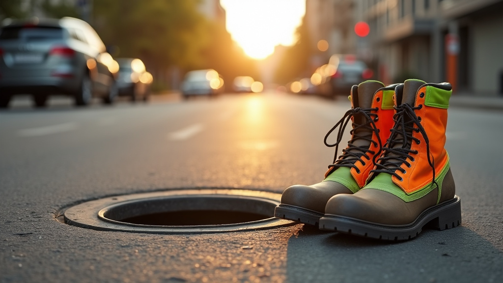 Intervention d'un technicien assainissement sur réseau souterrain