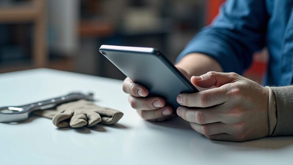 Mécanicien automobile travaillant sur un véhicule moderne dans un atelier équipé