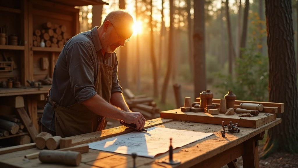 Équipe de charpentiers travaillant ensemble sur un chantier