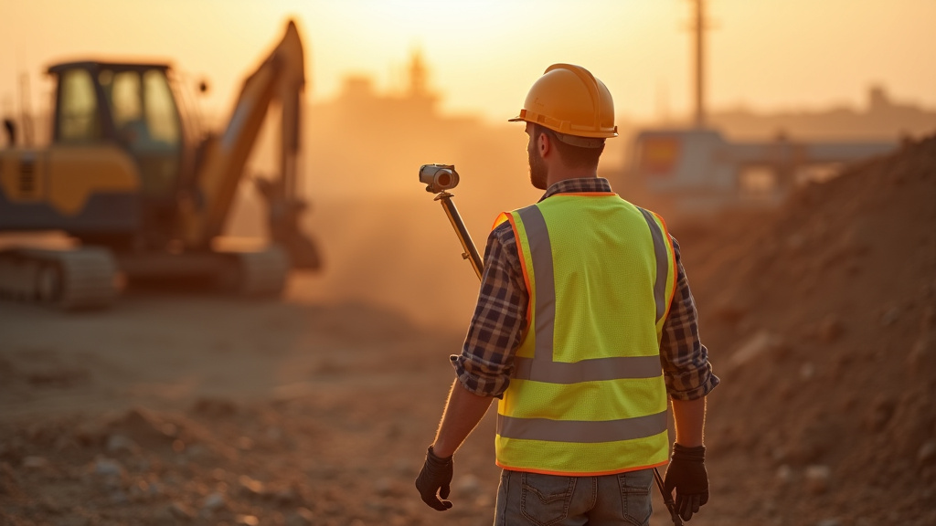 Terrassier expérimenté supervisant un chantier avec ses collègues